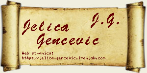Jelica Genčević vizit kartica